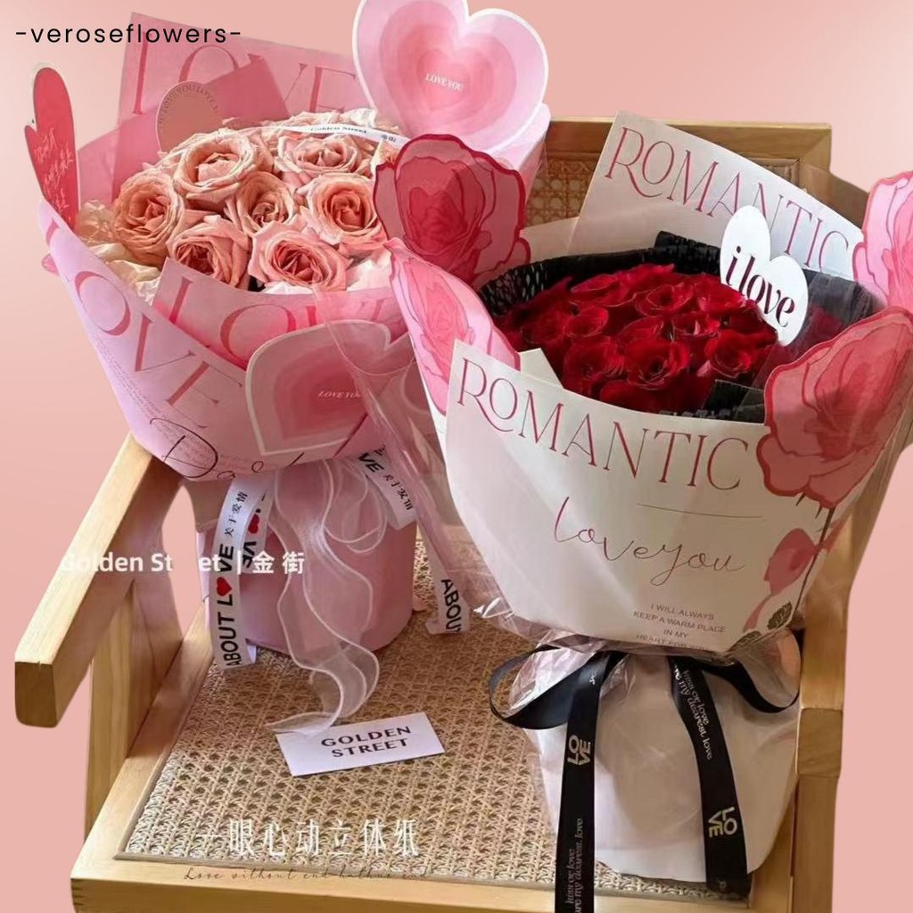 

Kertas Bunga Cellophane Paper Grosir Wrapping Paper Kertas Buket Waterproof Premium Kertas Buket Love 35cm x 58cm