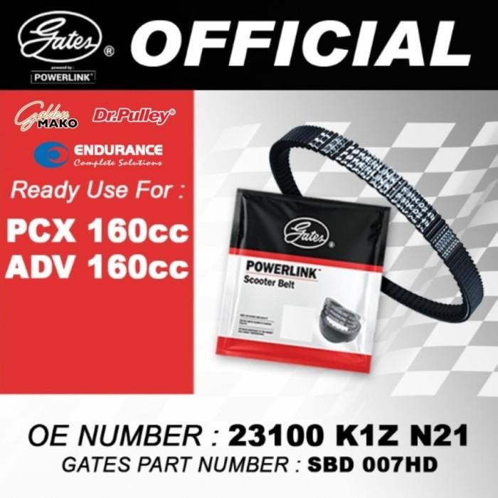 VAN BELT V BELT V-BELT GATES POWERLINK HONDA PCX 160 ADV 160 K1Z EPDM - PCX 160 K1Z