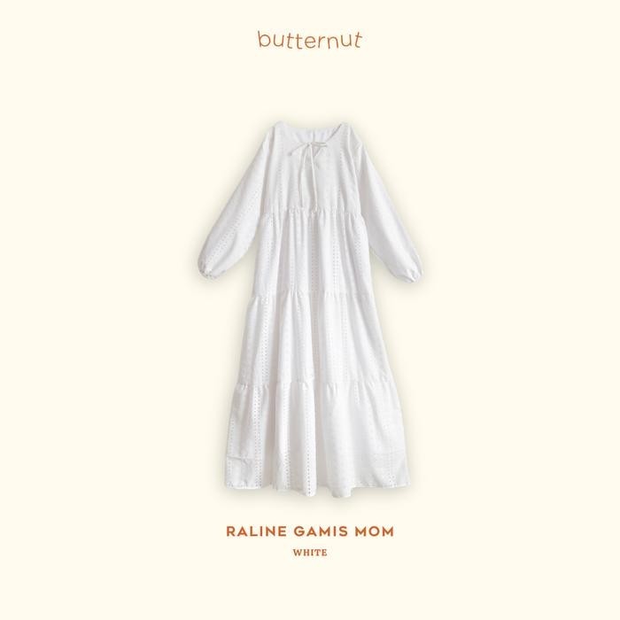 BUTTERNUT - RALINE GAMIS FOR MAMMA | Dress Couple Lebaran - WHITE, REGULAR FIT