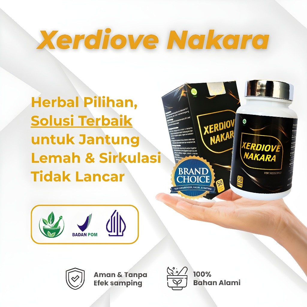 Xerdiove Nakara - Obat Herbal Jantung Ampuh - Jantung Lemah - Jantung Bocor - Penyumbatan Jantung