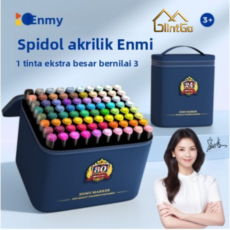 

Marker akrilik 80 warna Marker kain Marker soft tip untuk tas/kain Alat menggambar lukis Quick drying