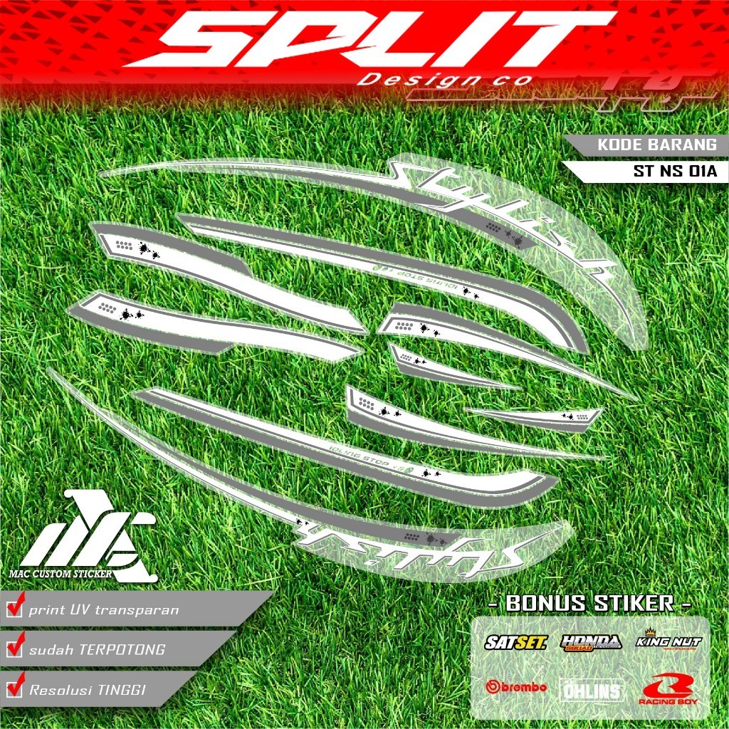 TRANSPARAN MATIC SCOOPY STYLISH NEW DESIGN STRIPING TRANSPARAN SCOOPY STYLISH stiker