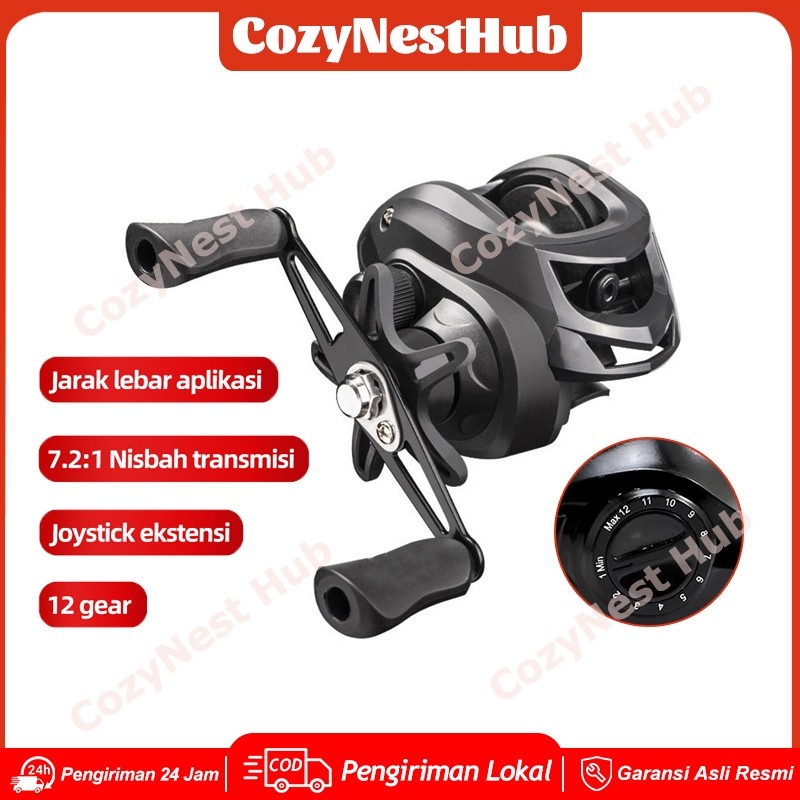 Reel Pancing / kiri bc reel 7.2:1 Fishing Reel / Reel Pancing Murah Kuat / Baitcasting Reel