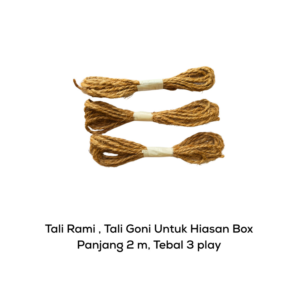 

Tali Rami - Tali Goni Untuk Hiasan Box Panjang 2 m, Tebal 3 Play