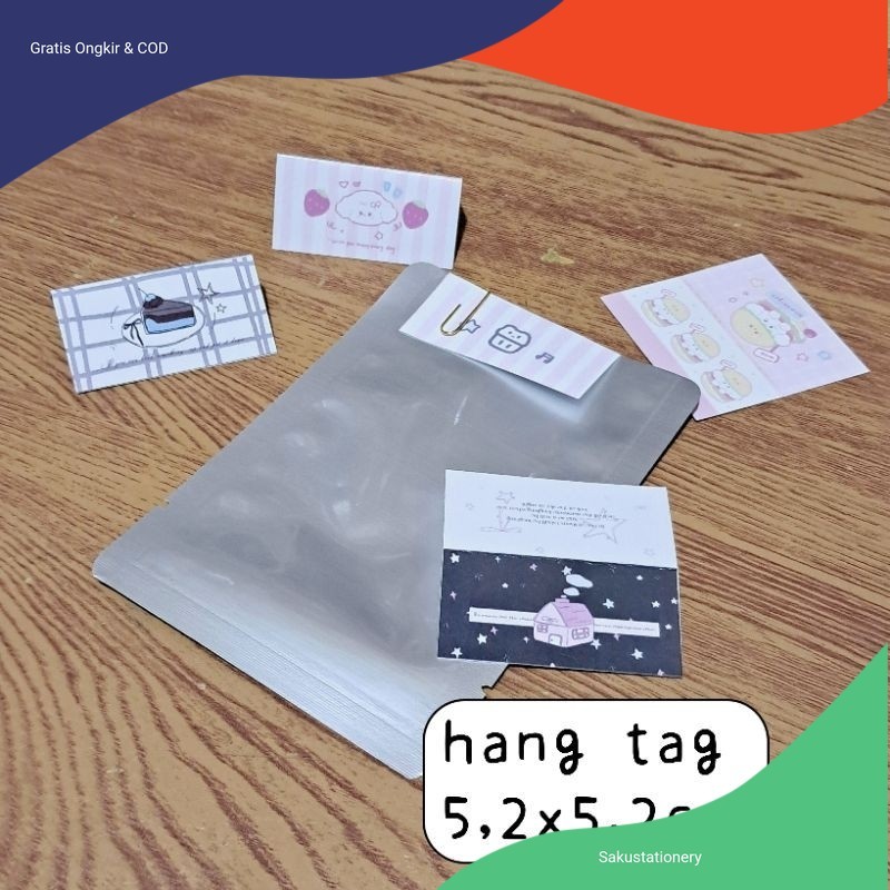 

10pcs Hang Tag Card Header Aksesoris Kemasan 5,2x5,1cm