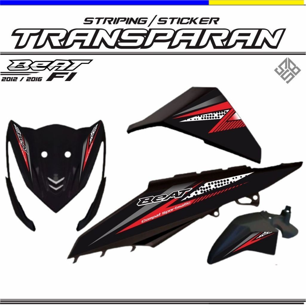 STRIPING TRANSPARAN BEAT FI TRANSPARAN BENING LIS SIMPLE