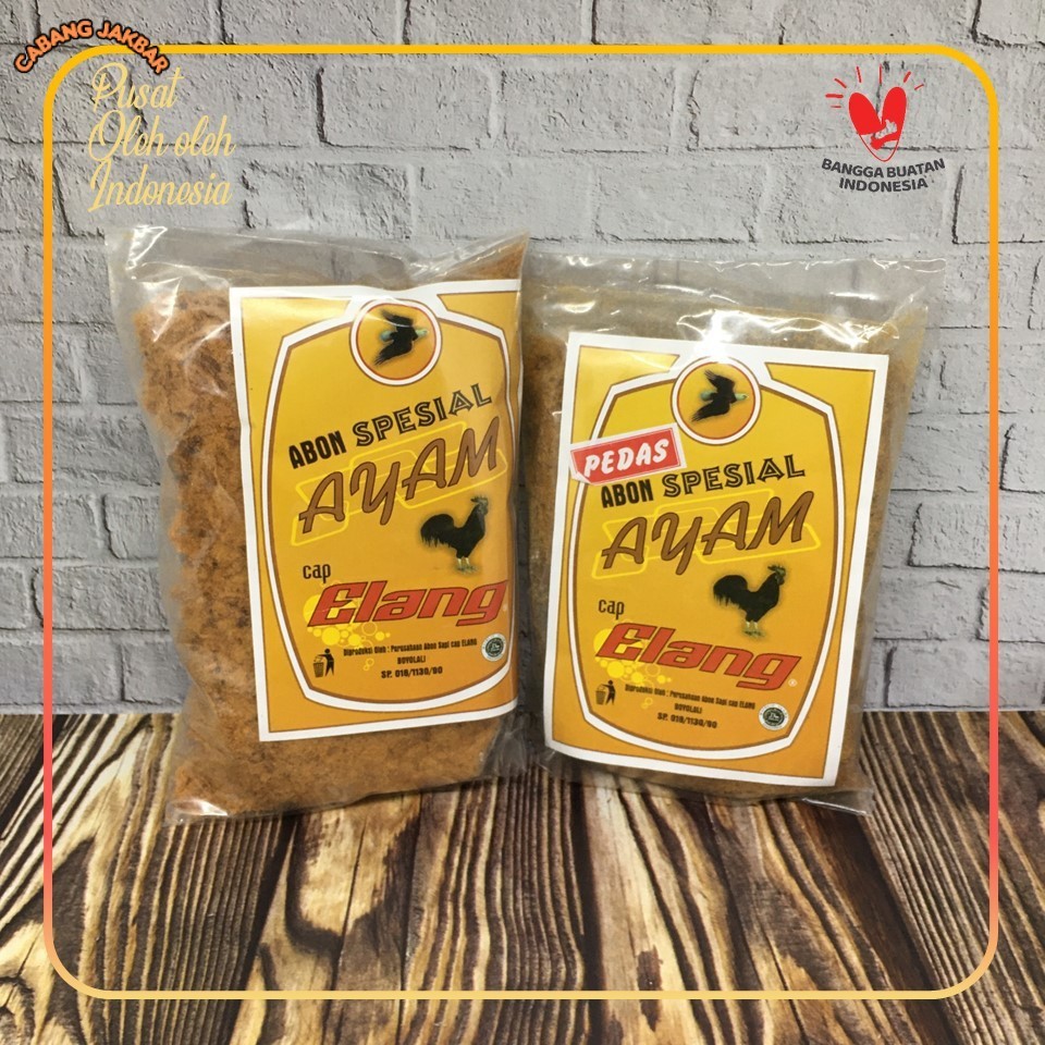 

Abon Ayam Pedas Abon Ayam Manis Abon Ayam Boyolali Super Cap Elang 250 gr