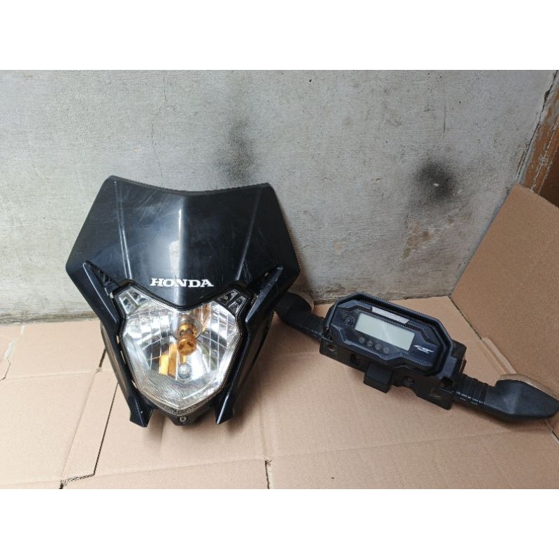 Cover batok headlamp replektor lampu depan set speedometer Crf 150 original copotan