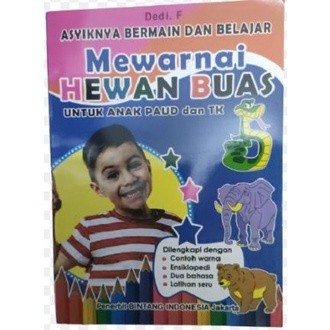 

RGT- 1 PC BUKU MEWARNAI GAMBAR HEWAN BUAS UNTUK PAUD DAN TK DEDI F