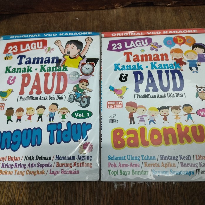 VCD karaoke lagu anak paud 2disc original - paket dua