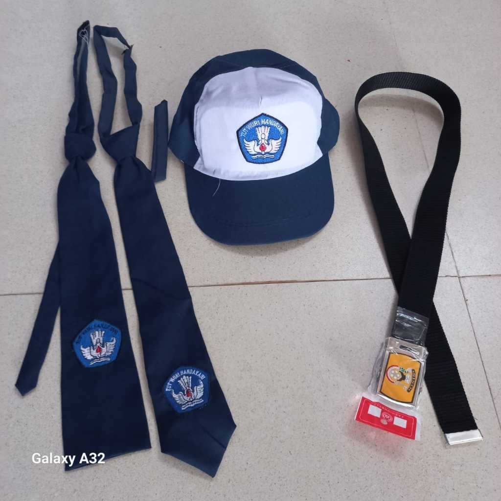 paket topi dasi sabuk sekolah SMP / dasi SMP/ topi SMP /sabuk SMP