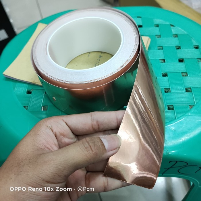 SB99 copper foil tape besar copper tape besar lakban tembaga 50mm 5cm 25m