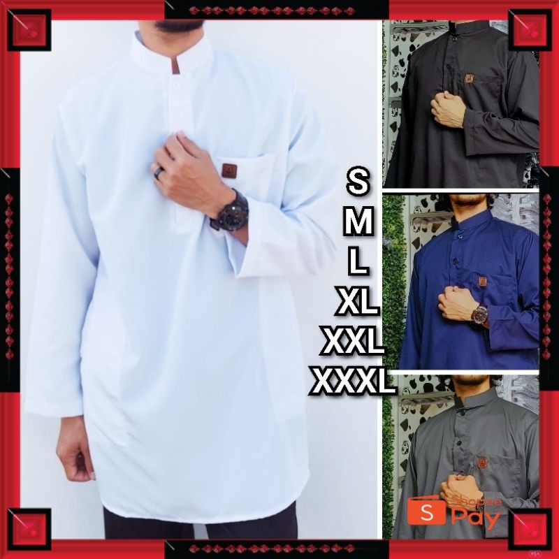 [PREMIUM ORIGINAL] Baju koko pria model pakistan lengan panjang