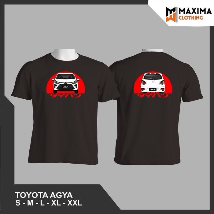KAOS DISTRO OTOMOTIF MOBIL DAIHATSU AYLA JDM STYLE/ BISA CUSTOM WARNA - Putih, S