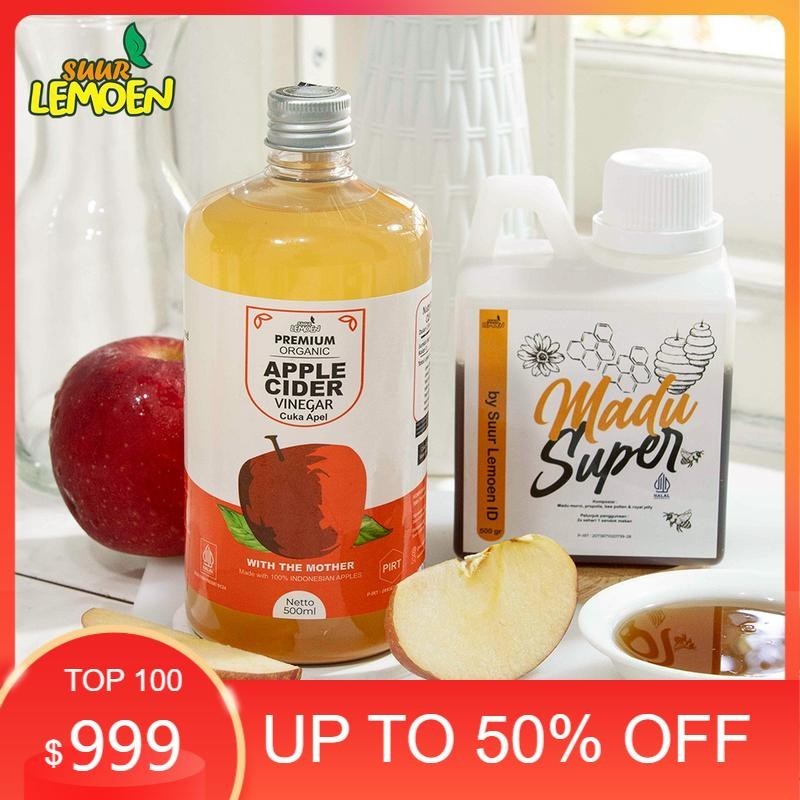 

NORKID HEALTH & BEAUTY Paket Cuka Apel with Mother 500 ml dan Madu Hutan Super 500 gram