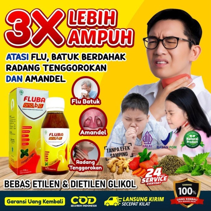 

Madu FLUBA ANABA Membantu Meredakan Batuk Hidung Tersumbat, Melegakan Pernafasan Tenggorokan BPOM