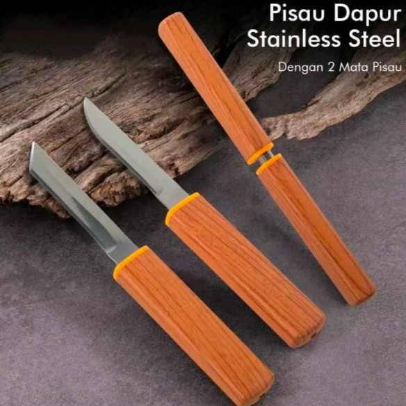 PISAU DAPUR KATANA JEPANG 2 MATA 2IN1