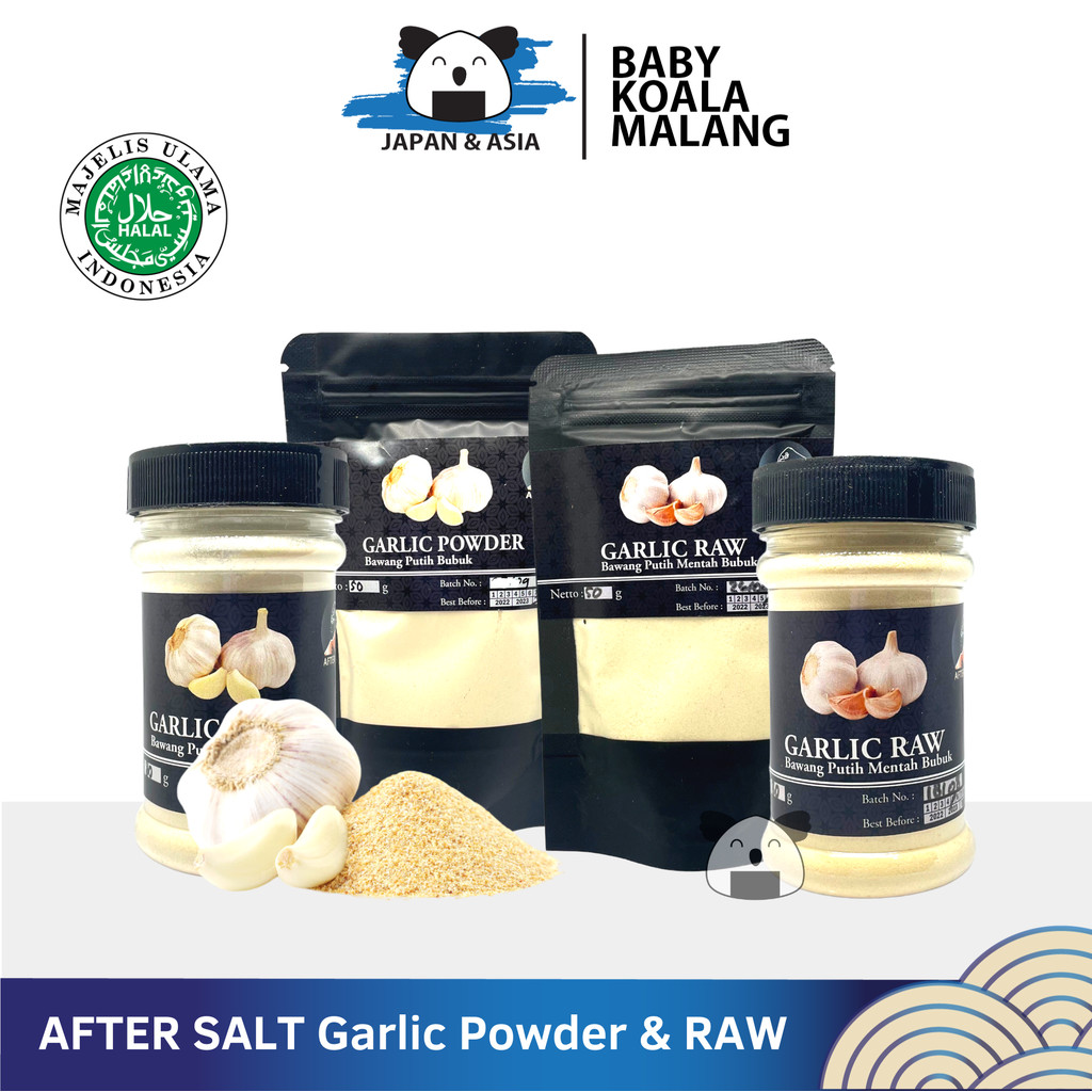 

AFTER SALT Korean Garlic Raw Powder for Kimchi 50 g Halal | Bawang Putih Mentah Bubuk - BKM
