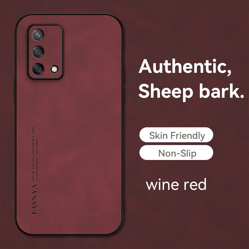 New Phone case oppo A74  A95  Phone Case Frosted Soft Vintage Leather Anti Drop Casing HP