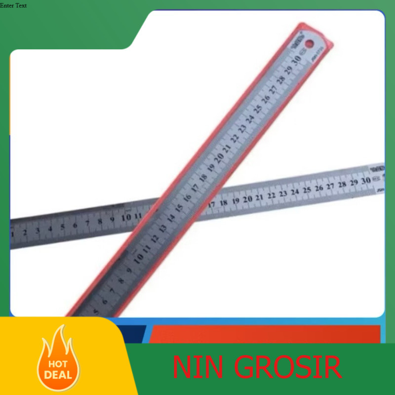 

GROSIR PENGGARIS BESI STAINLESS 30 CM 1 LUSIN - ISI 12 PCS