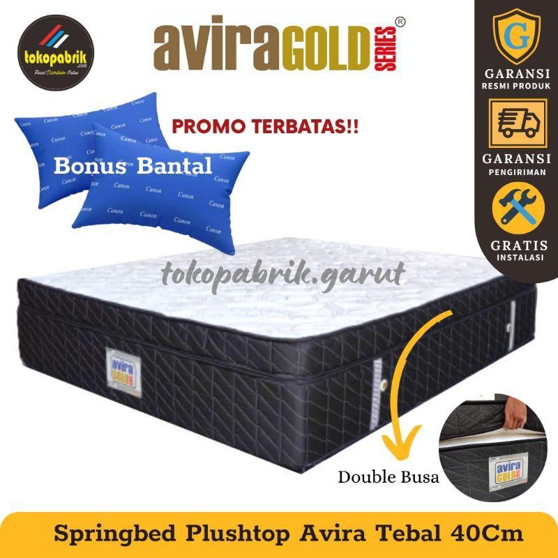 Spring Bed Plushtop Avira Tebal 40Cm Kasur Springbed Double Busa Springbed Murah Garut Tasikmalaya