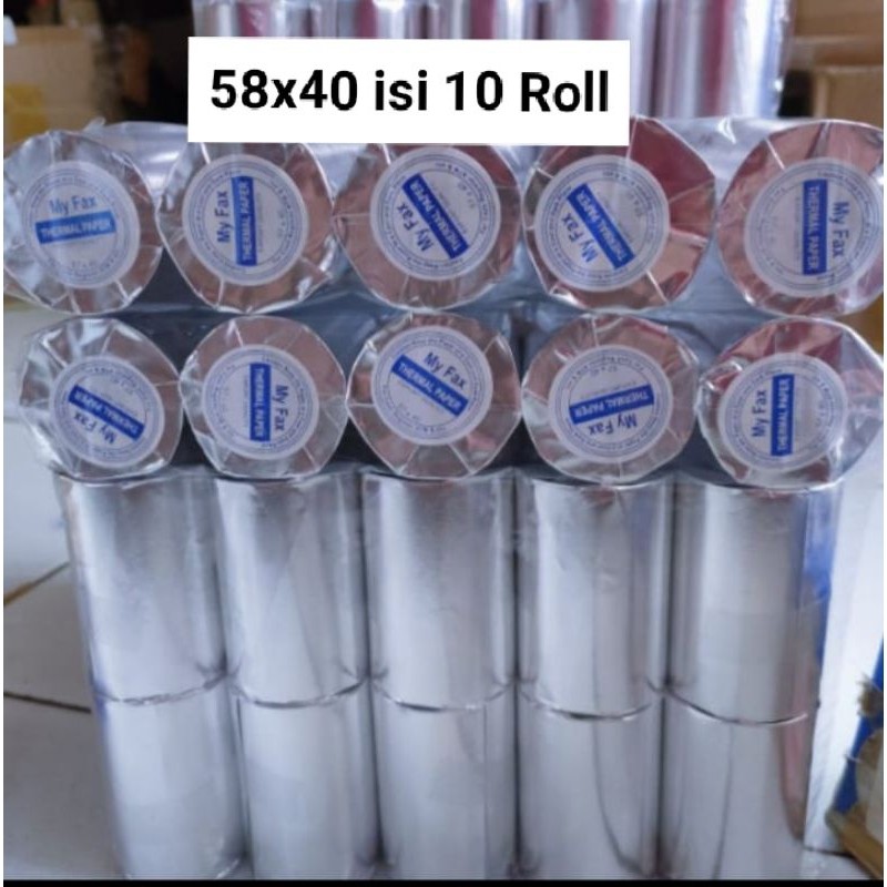 

KERTAS STRUK THERMAL EDC UK 58mm x 40mm 1 Pack isi 10 roll pcs By ARDANA