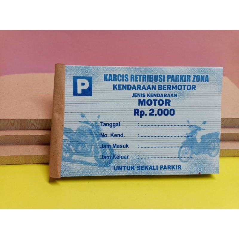 

KARCIS PARKIR MOTOR/MOBIL/TRUK/BUS NOMINAL 2 RB,3 RB, 5 RB,6 RB,7RB,10 RB ,20 RB