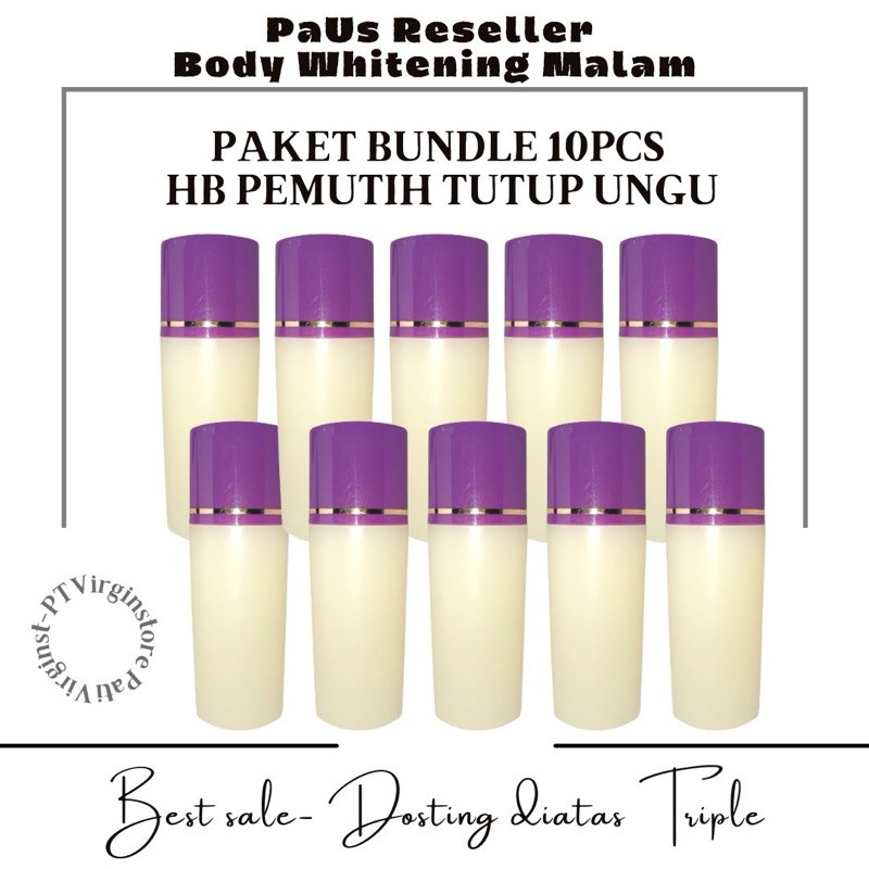 PAKET RESELLER 10PCS HB PEMUTIH DOSTING TUTUP UNGU-HB PEMUTIH-DOSIS TINGGI