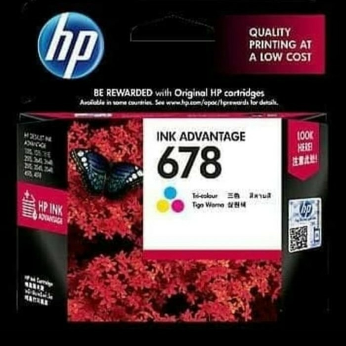TINTA HP CATRIDGE 678 COLOUR ORIGINAL for Printer 1515, 2545