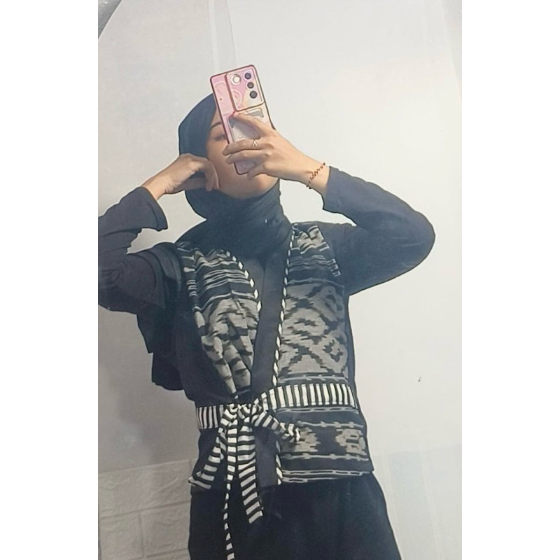 RAMIHA_STORE /MAYA VEST OUTER  TENUN IKAT SONGKET KIMONO WANITA KOREAN STYLE BATIK KHAS INDONESIA