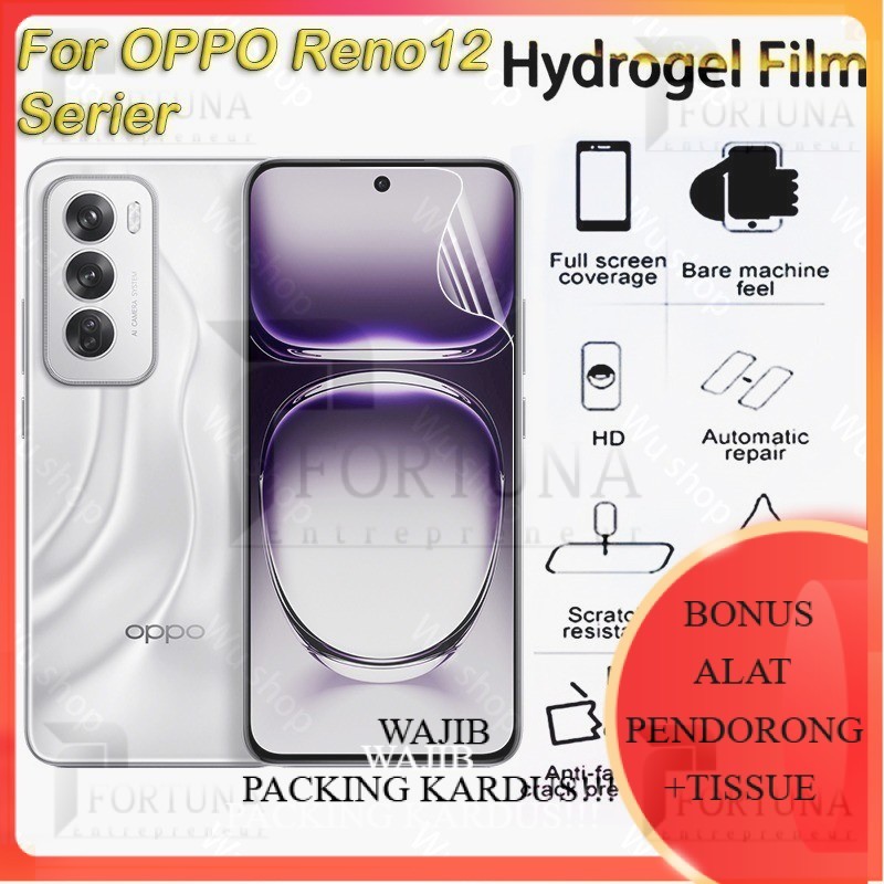 MURAH 1 SET FULL ANTI GORES HYDROGEL OPPO 12 12PRO/RENO11 11F 11PRO/RENO10 10PRO+/RENO8T 5G/RENO 8T 