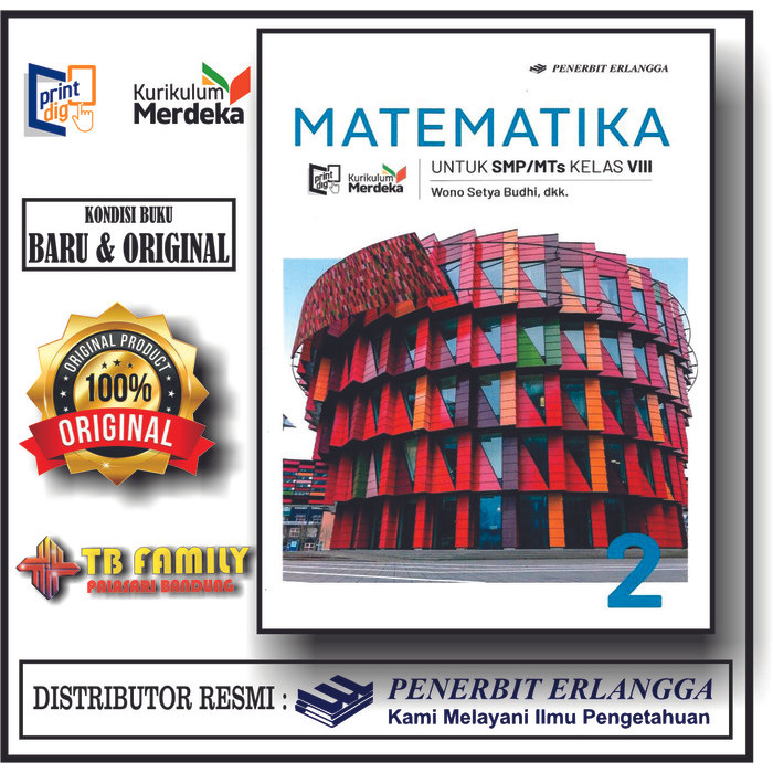 

Buku paket SMP kelas 8 kurikulum merdeka Penerbit Erlangga - MATEMATIKA