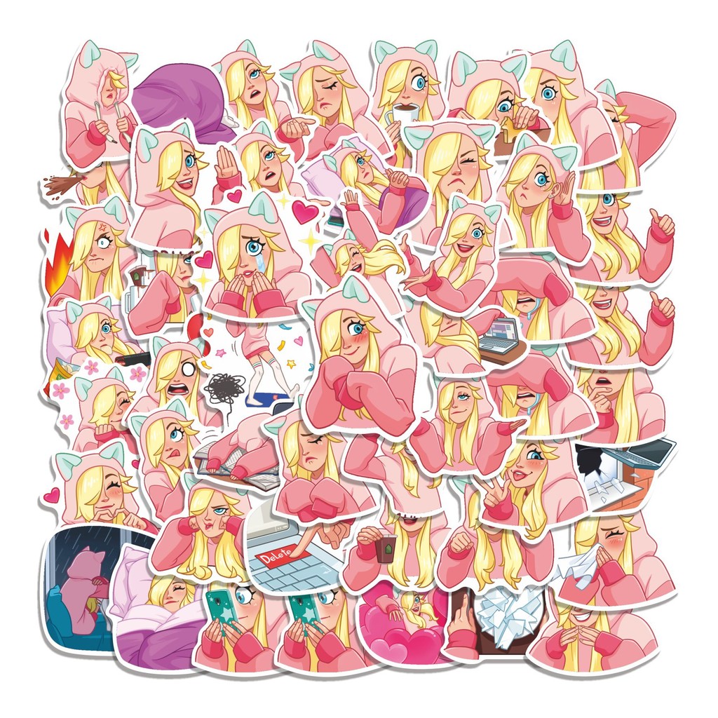 

COD 50 Pcs Stiker LINA Lucu Anti Air Untuk Dekorasi Notebook Sepeda Skateboard Handphone
