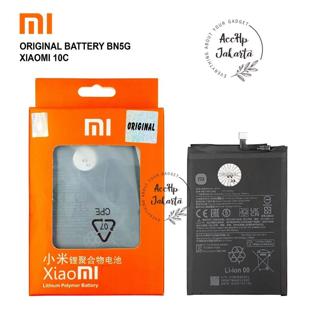 Baterai Batre Xiaomi Redmi 10C Bn 5G Batrai Batrei Xiaomi Redmi 10 C BN5G 100% Ori Distributor