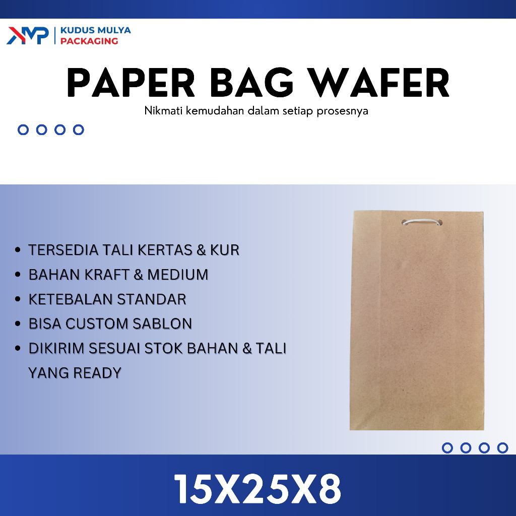 

PAPER BAG WAFER COKLAT POLOS / PAPERBAG WAFER MOTIF BATIK / TAS KERTAS