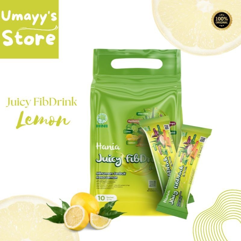 

Original Hania Juicy Fib Drink Lemon Minuman Serbuk CPT