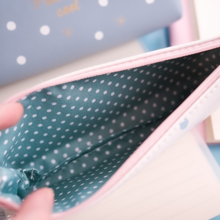 

Pencil case tempat pensil kosmetik pouch Impor Bahan