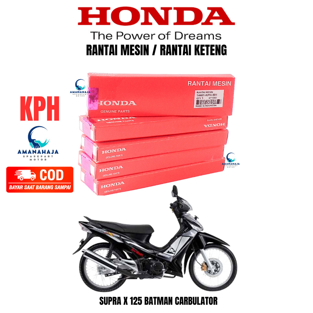 (GARANSI) ORI RANTAI KETENG KAMPRAT ONLY SUPRA X 125 BATMAN (KPH) | SPAREPART ORIGINAL SUKU CADANG S