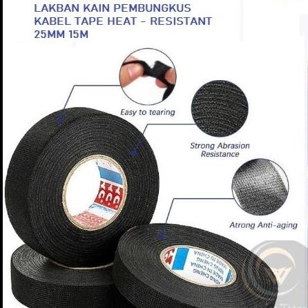 

Lakban Kain Kabel Listrik Awet Tahan Panas 25mm 15m 25 mm Berkualitas