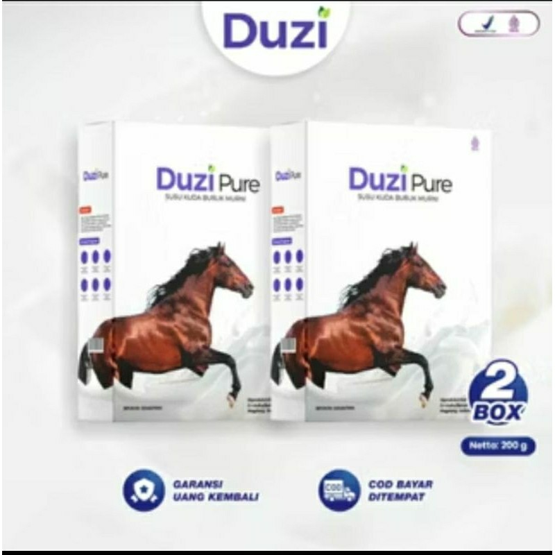 

[ Paket 2 Box ] Duzi Pure Official Store Asli - DuziPure Susu Bubuk Murni Kuda Sumbawa Lombok 200 Gram 100% Original BPOM