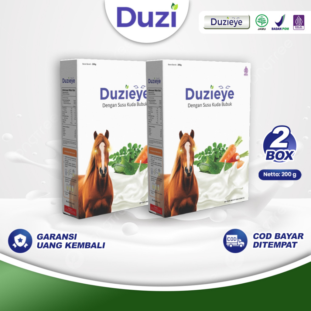 

Duzi Eye Susu Kuda Yang Diformulasikan Untuk Kesehatan Mata Minus, Lelah, dan Katarak Paket 2 Box