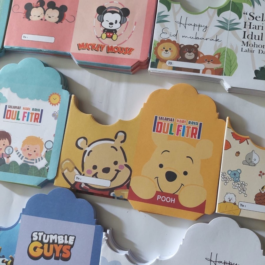 

[BEBAS PILIH MOTIF] 1000 Lembar Amplop Lebaran Medium Belum Di Lem