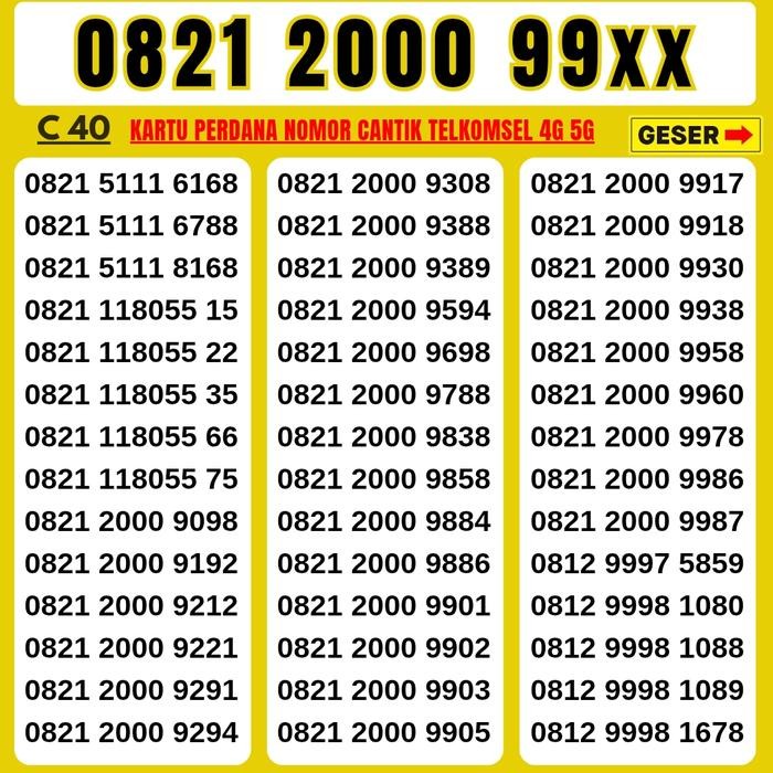 NOMOR CANTIK SIMPATI 4G TELKOMSEL KARTU PERDANA NOCAN SIMPATI TAHUN  PROMO 