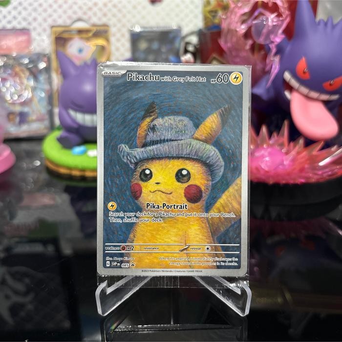 Pikachu With Grey Felt Hat 085 Promo Card Pokemon x Van Gogh Sealed