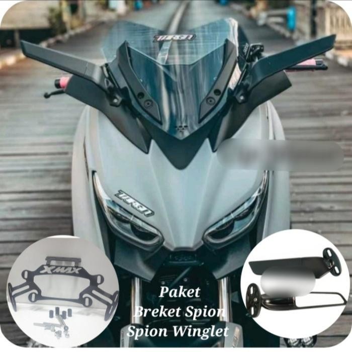 Spion Winglet XMAX Paket Breket Spion XMAX Stealth XMAX - BREKET + SPION