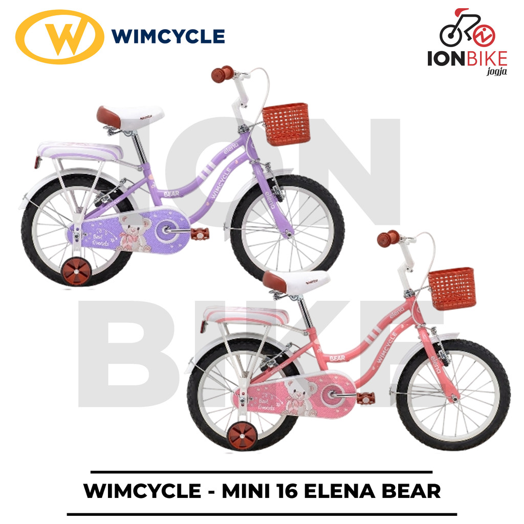 Sepeda Anak Mini 16 Wim Cycle Elena Bear Terbaru Wimcycle Kids Bike Cewek Remaja Sekolah SD SMP Awet