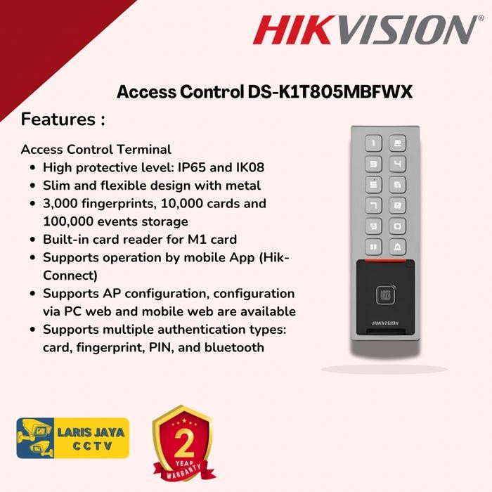 

HIKVISION DS-K1T805MBFWX ACCESS CONTROL DOOR FINGERPRINT