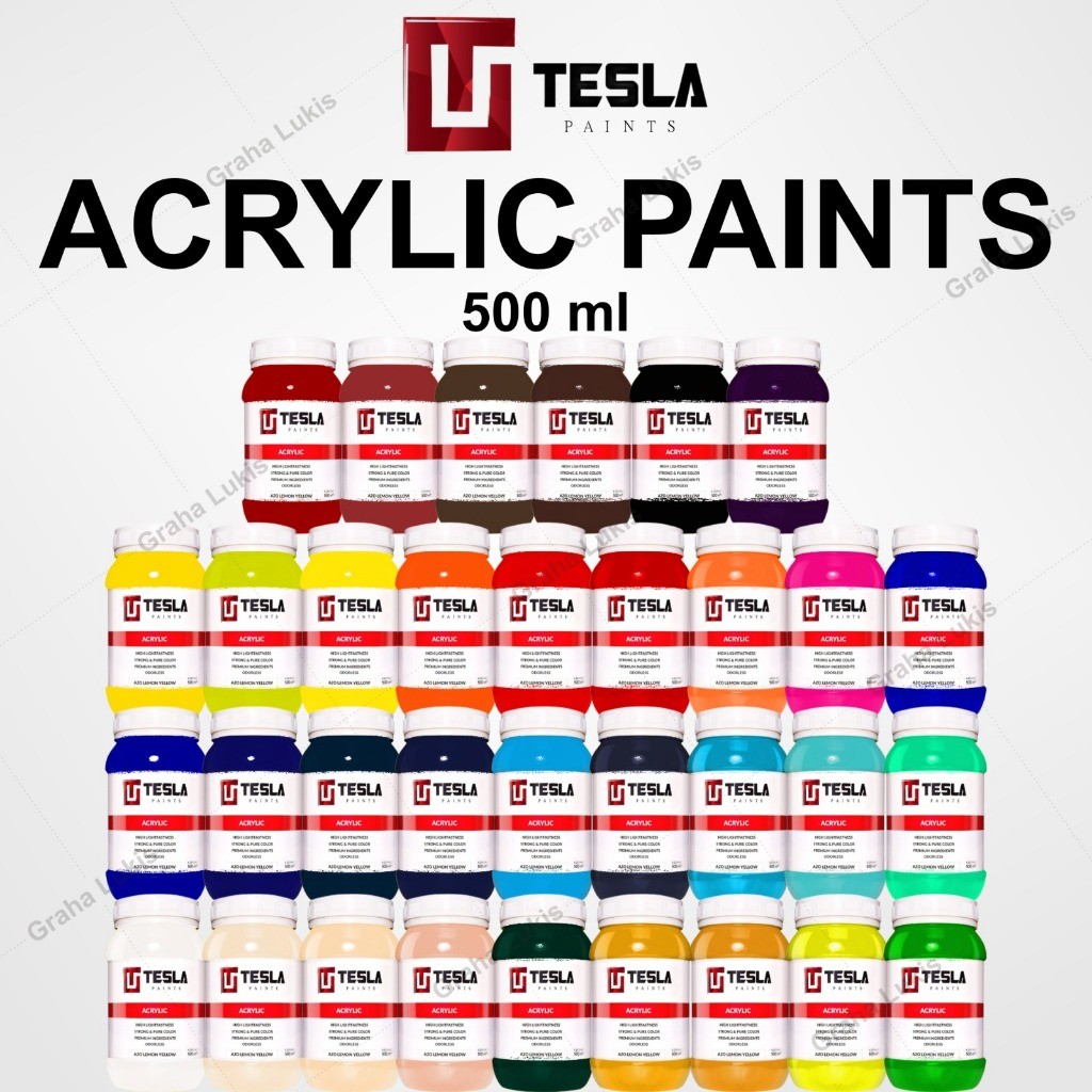 

Tesla Paints Acrylic Paints / Cat Akrilik 500ml