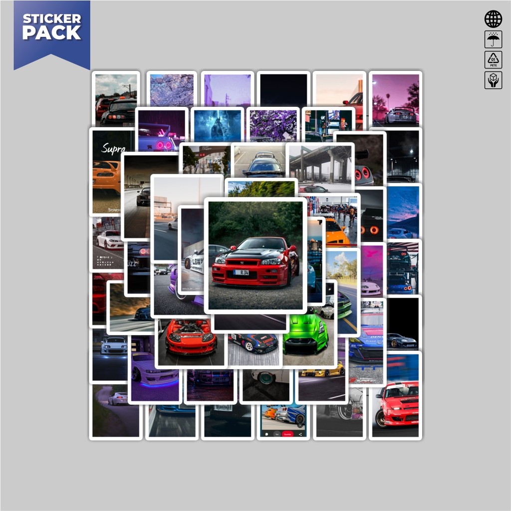 

[100PCS]Stiker Pack Stiker Poster Sport Car [Mobil Balap] Aesthetic Vinyl Anti Air Dekorasi Sticker Laptop Buku Journal Koper Helm Casing HP Gitar Helm Skateboard