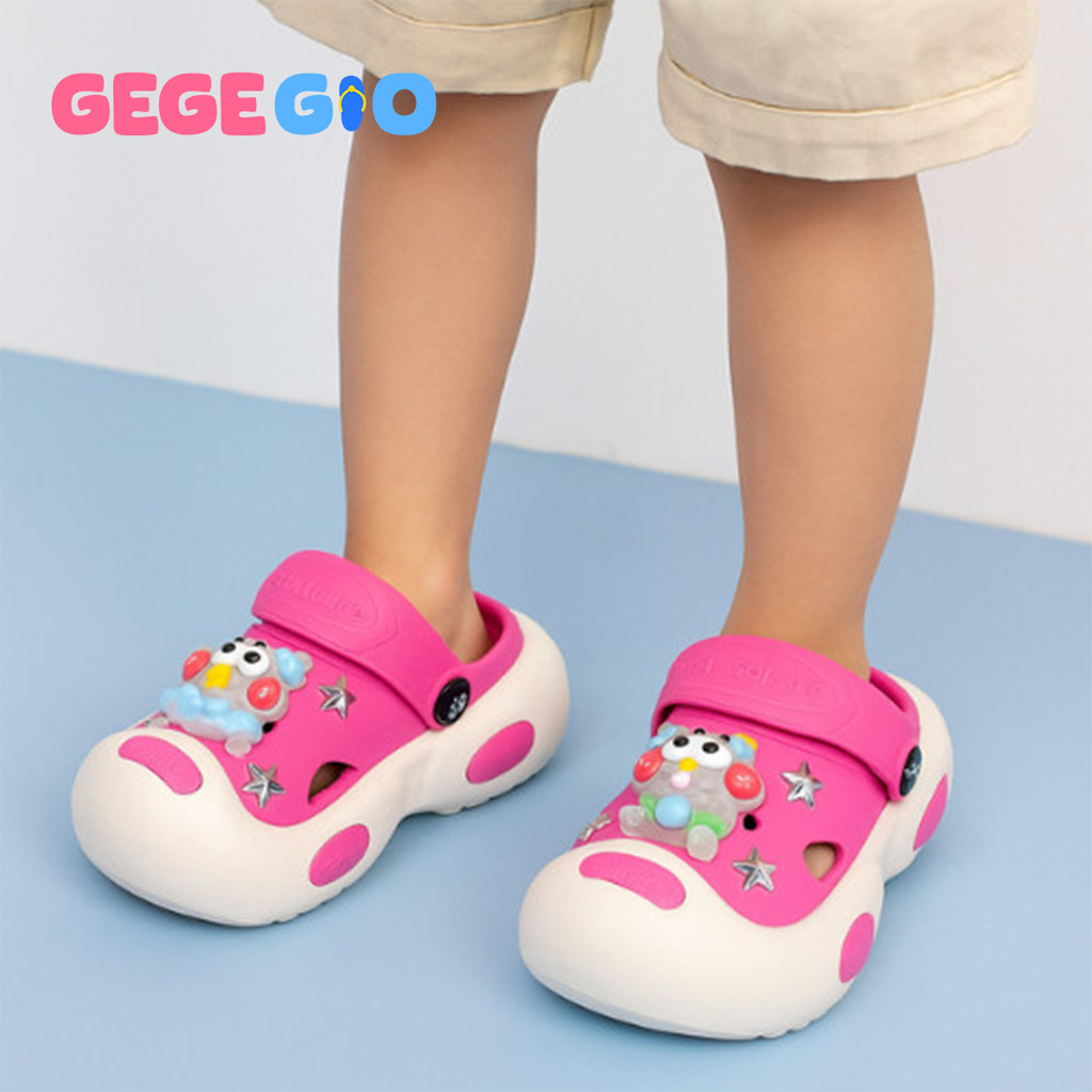 Sandal Anak Perempuan Karakter Sendal Pantai Santai Baim Jelly Import 811B-C